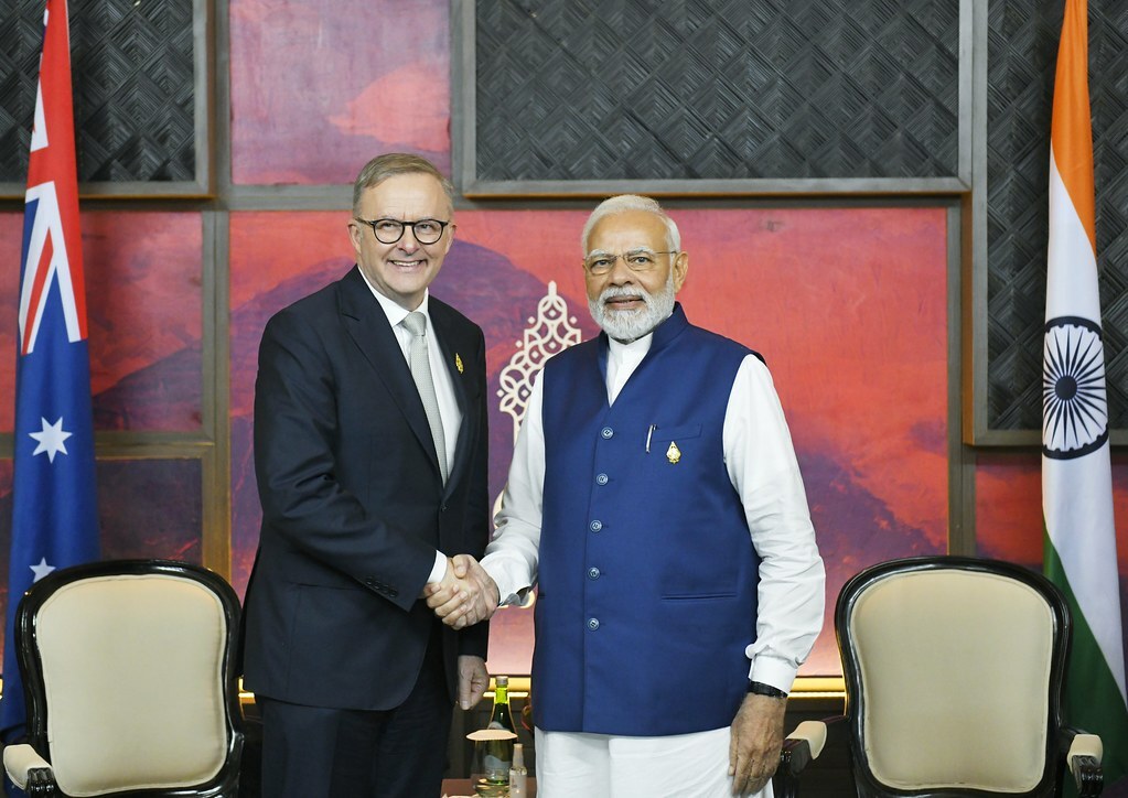 Anthony Albanese and Narendra Modi (Credit: MEAphotogallery)