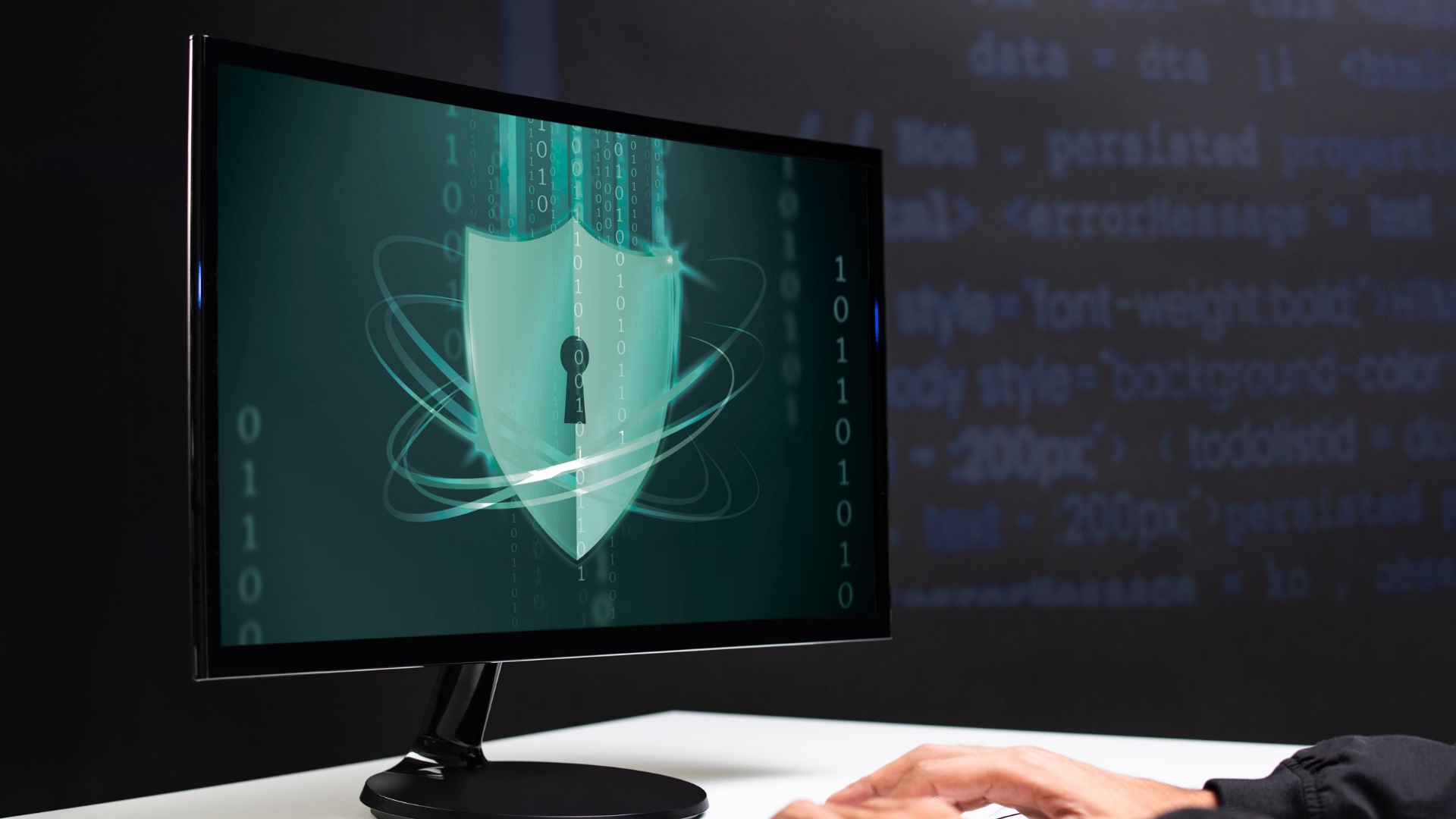 digital lock on computer screen