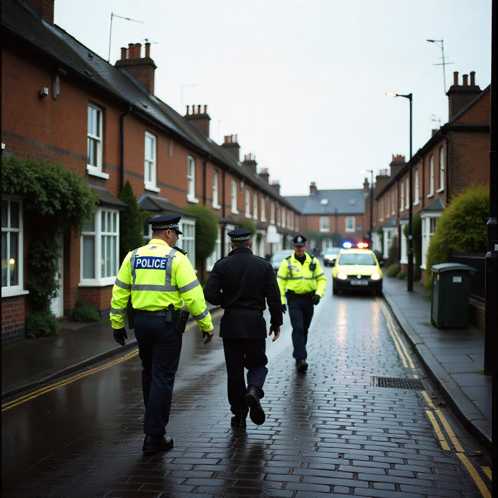 Police officers on neighbourhood patrol