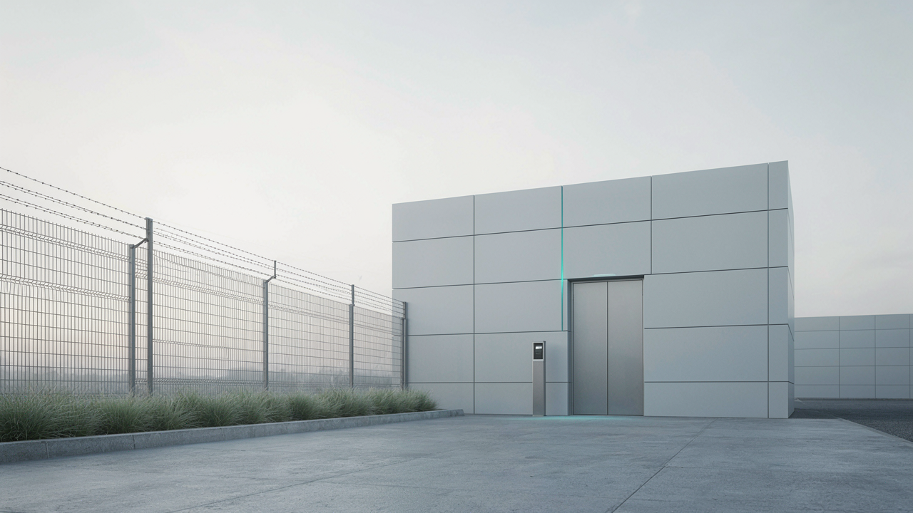 modern UK critical infrastructure facility exterior
